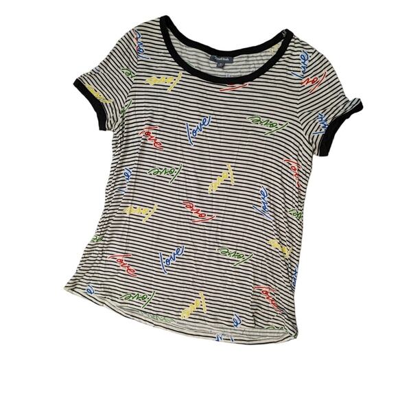 ModCloth Keep the Quirk Comin’ Ringer “love” Tee Size M - Picture 3 of 9